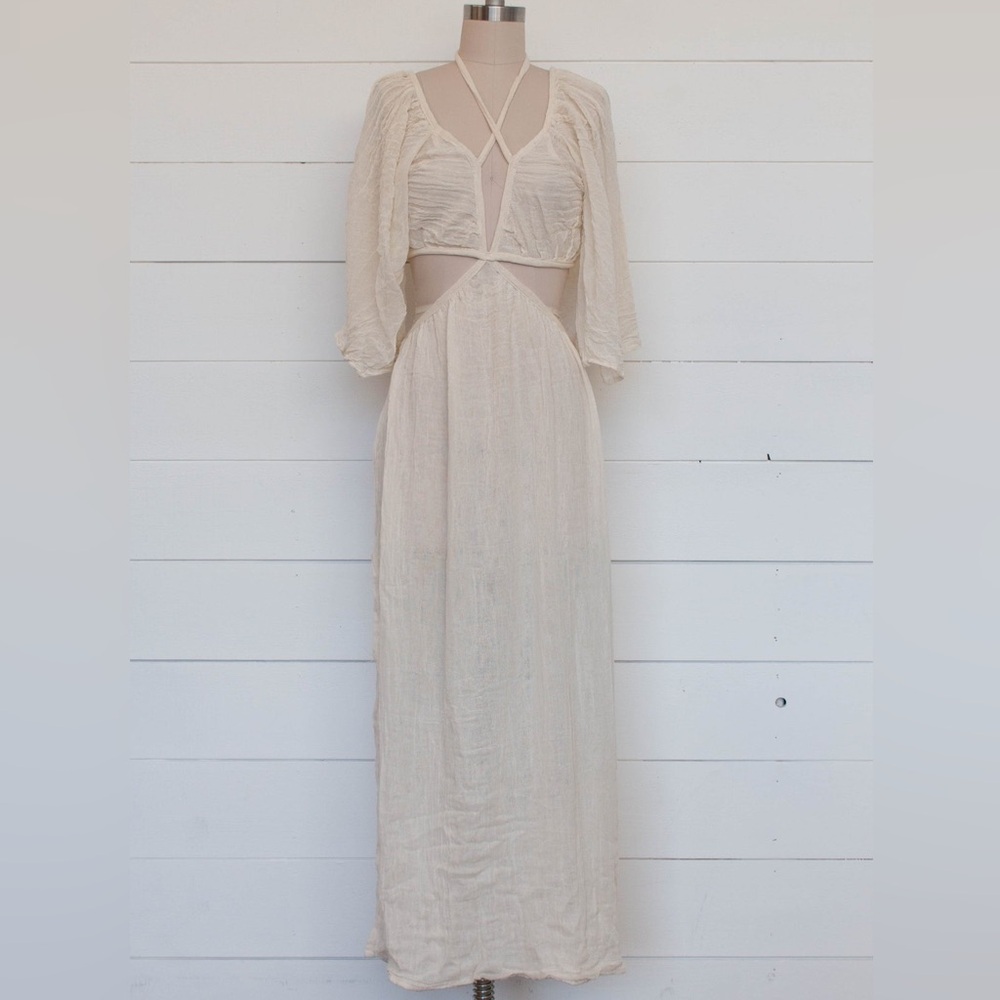 Jen’s pirate booty Rambling Rose Mid Drift Cut Out Maxi Dress NWT - Picture 4 of 16